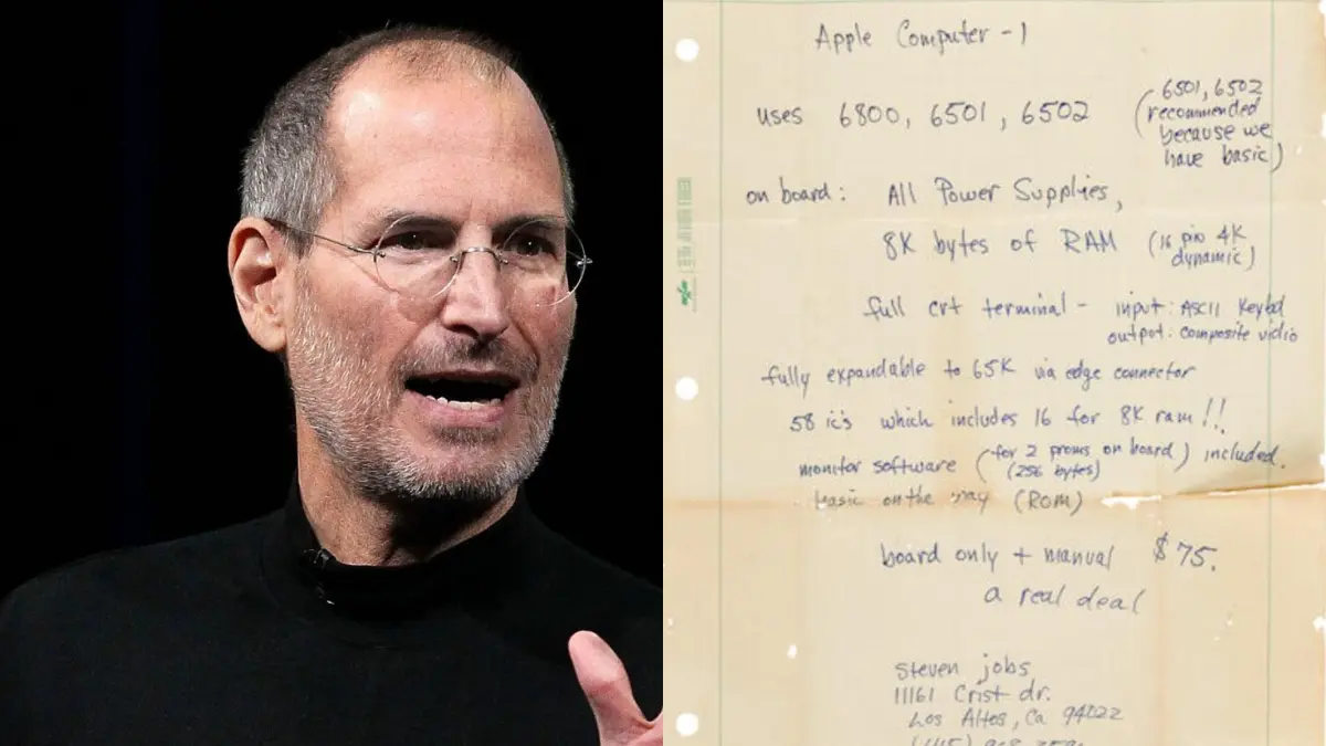 Steve Jobs handwritten